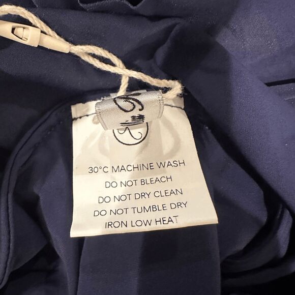 NWT Miss Rosier Womens Navy Blue Catherine Asymmetrical Pleated Maxi Dress Large - Picture 6 of 9